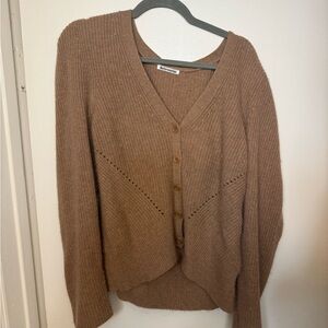 Reformation Brown Cardigan Sweater size XL - cashmere